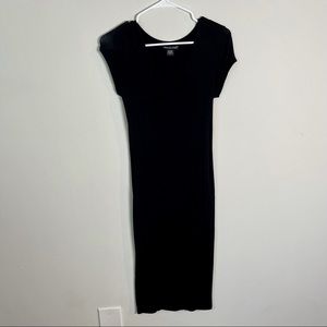 Black V Neck Maxi Dress
